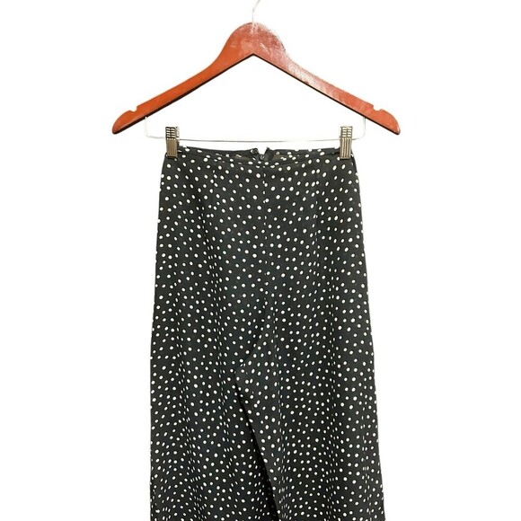 C'est Duo By Casablanca Vintage Pants Sheer Black with Polka Dots Size Small 90s - Picture 7 of 9